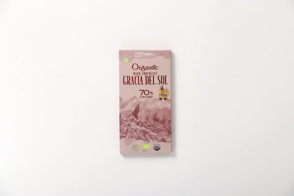 有機ダークチョコレートカカオニブ入（グラシアデルソル） 100G